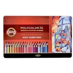 Koh-i-Noor, Malstifte, Mehrfarbige Buntstifte, 36 Farben, Metallverpackung (36x)