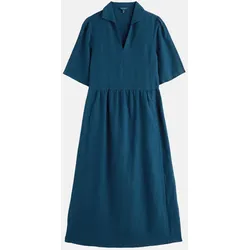 Seasalt Kleid Fen Violet Damen Blau Petrol Leinen Fischer