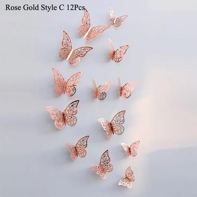 Uplift Picks 3D Mirror Butterfly Wall Stickers Elegant DIY Wall Decor For Living Room And Events 10