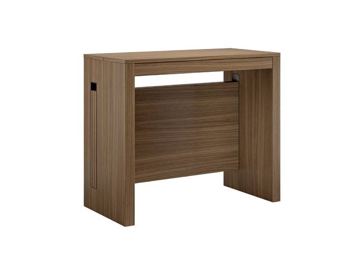 Console extensible en bois noyer brun 186x90x78 cm