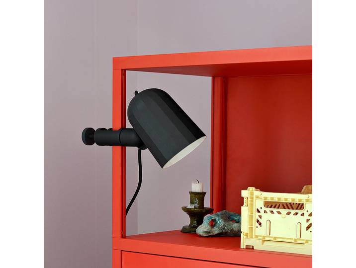 Klemmleuchte Noc Clip dunkelgrau E14 - HAY - Wohnzimmer - Design - Metall - Einflammig