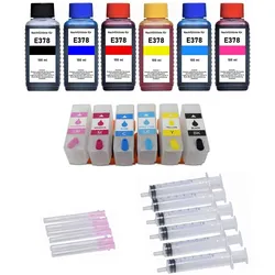 Wiederbefüllbare Tintenpatronen wie Epson 378, 378XL + 600 ml Nachfülltinte