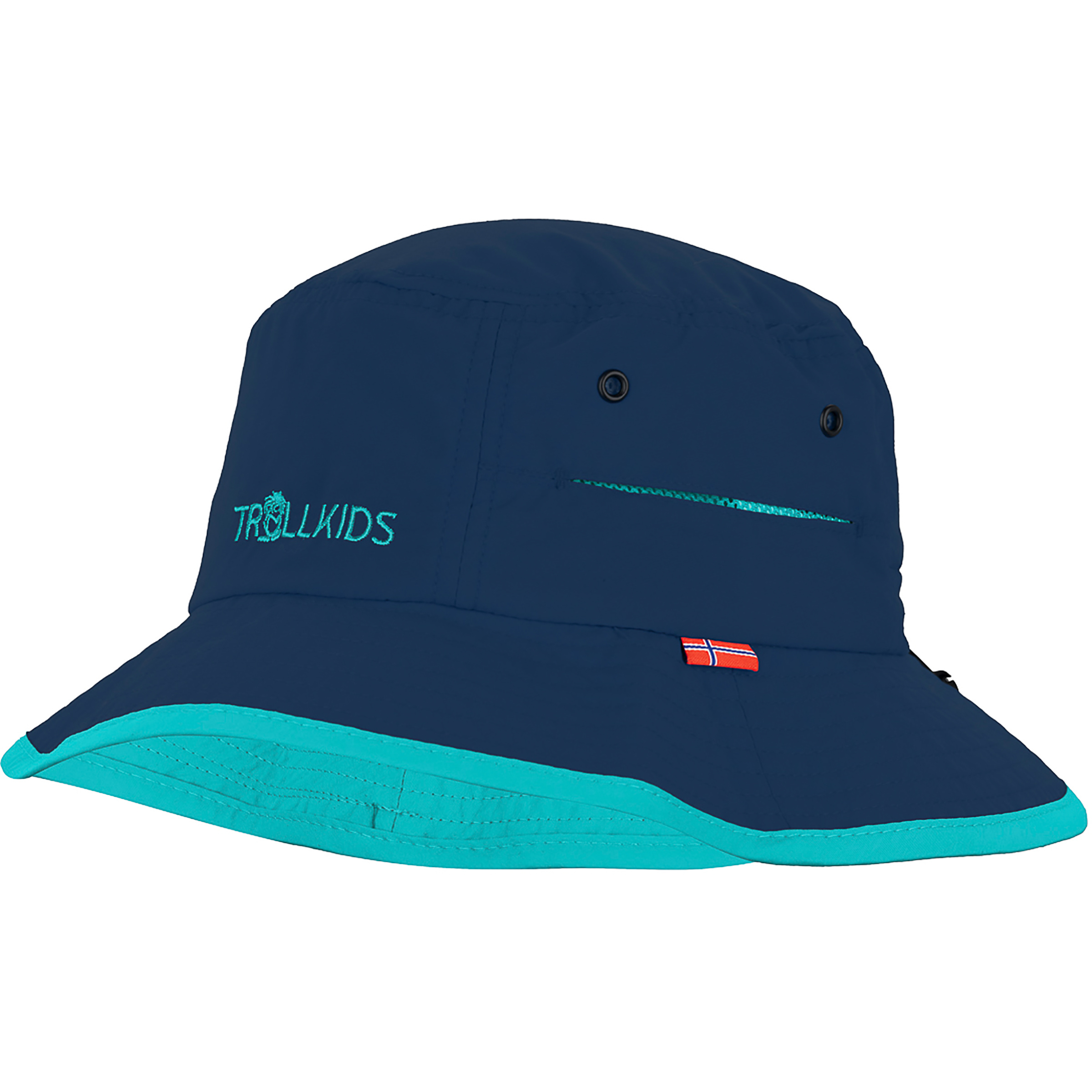 Trollkids Trollfjord Hut Kinder Hüte blau Größe 48 Trekking Atmungsaktiv
