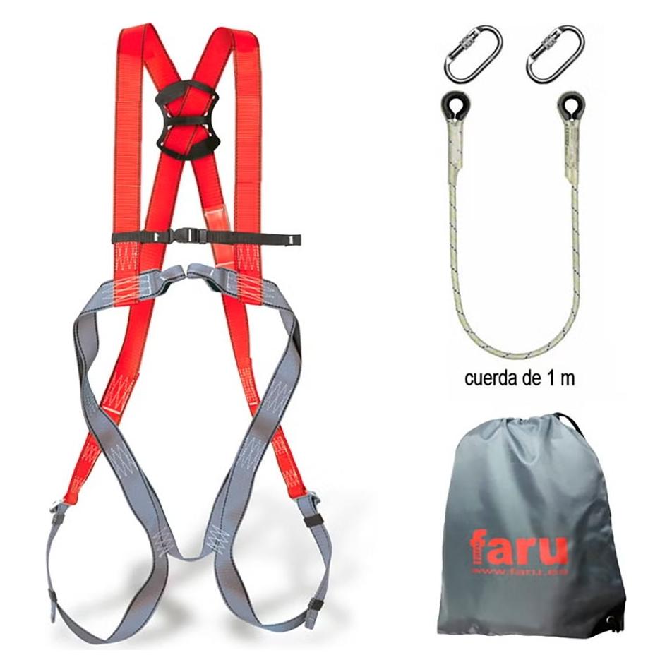 Faru P30 f-Klettergurt, 1 m c170-Seil, zwei c176-Karabiner und c166-Klettergurt-Tasche (Höhensicherungsset) (78870726)