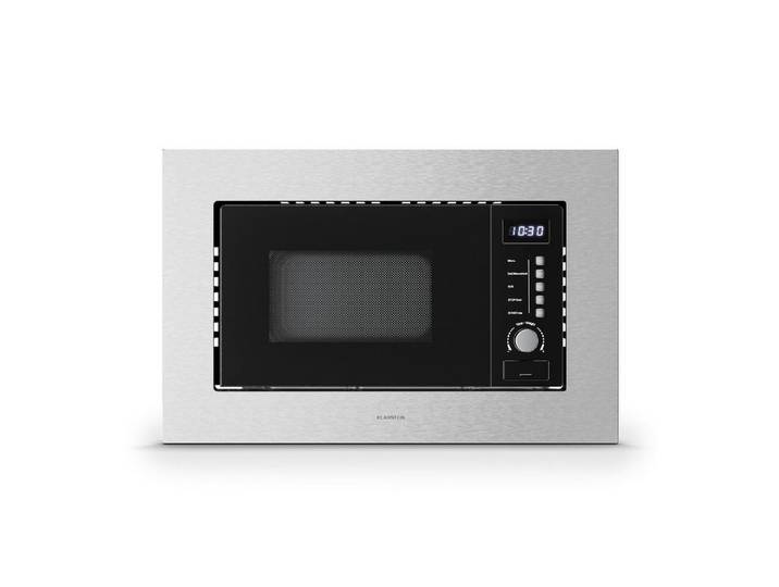 Klarstein Mikrowelle VeroSteel, Mikrowelle, Grill, 20 l, Einbau Microwave Grill 800 W 20 L LED Touch Edelstahl
