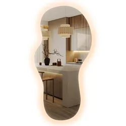 LED WANDSPIEGEL 40x80 cm asymmetrisch 3000K