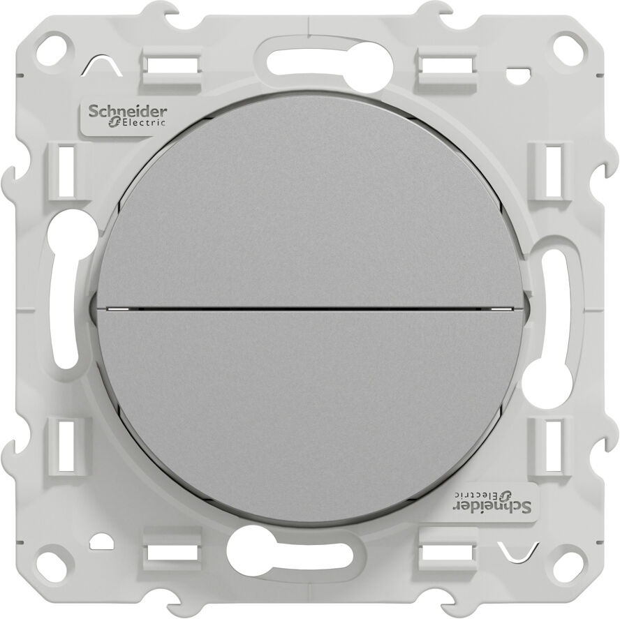 Bouton poussoir ODACE en aluminium à 2 bouton montée/descente pour volets SCHNEIDER ELECTRIC S530207 Aluminium