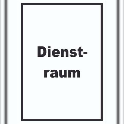 HB-Druck Dienstraum Schild mit Text Büro hochkant A1 (594x841mm)