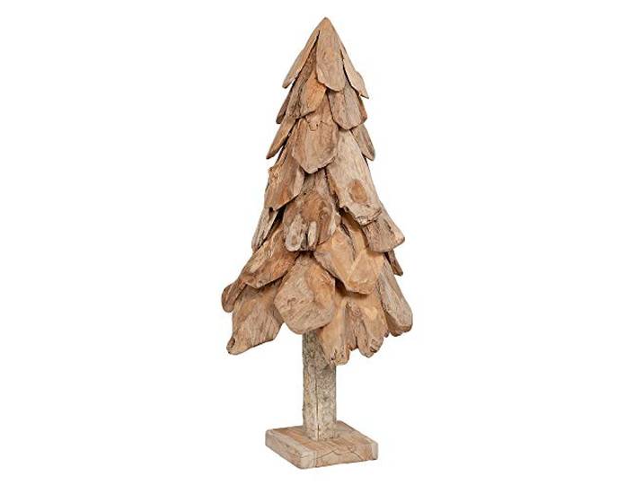 LEBENSwohnART Boom Deko Baum, Teakholz, Weihnachtsbaum aus Holz, H120cm Holzdeko in Tannenform für Advent und Winterzeit, vielseitig auf Boden, Kommode oder Fensterbank dekorativ einsetzbar