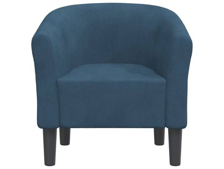 NEUF Chaise cabriolet - BURKE- Fauteuil simple - bleu foncé velours LL5102