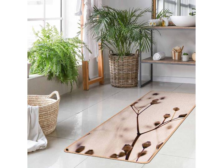 Läufer/Yogamatte Dunkle Knospen 183 x 61cm Beige