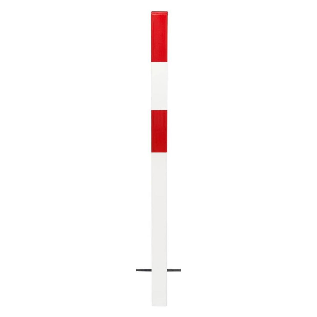 Moravia MORION-Absperrpfosten 70x70 mm verzinkt, rot-weiss lackiert, 0 Ösen (102.12.561)