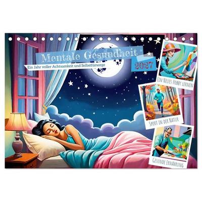Mentale Gesundheit (Tischkalender 2027 DIN A5 quer), CALVENDO Monatskalender