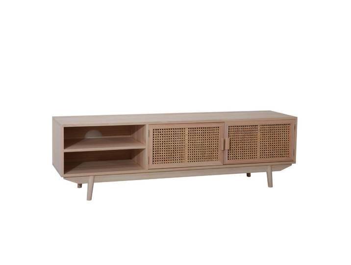 Livetastic Lowboard, Natur, Holz, Paulownia,Rattan, Paulownia, furniert, 150x45x36 cm, stehend, Holzmöbel, Kleinmöbel Holz, Holzkommoden, Lowboards Holz