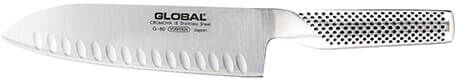 Global G-80 18cm Fluted Blade Santoku Knife