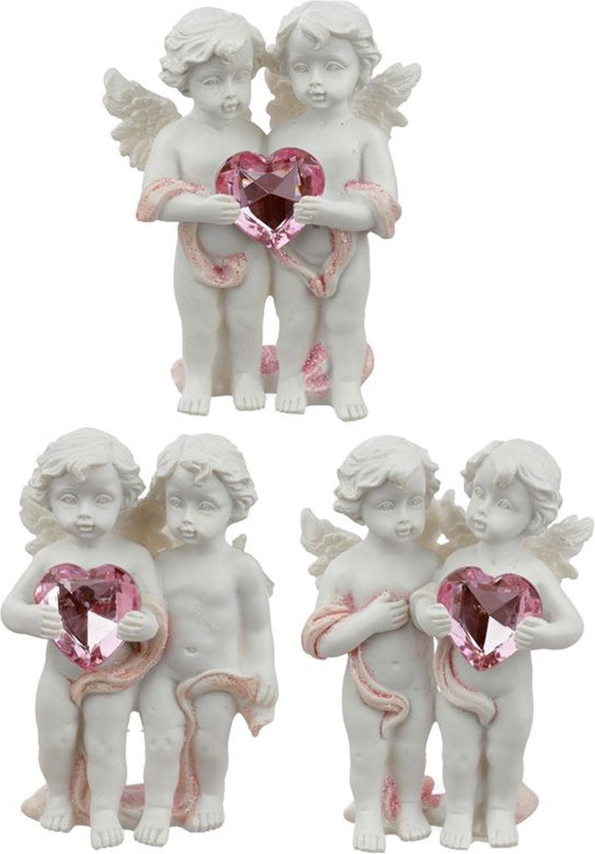 Peace of Heaven Beeldje met 2 Cherubijntjes en Hart