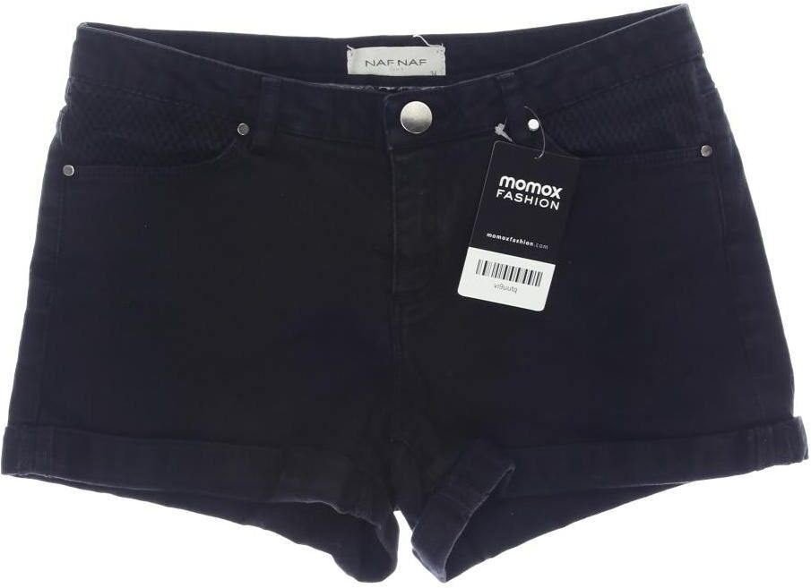 NAF NAF Damen Shorts, Schwarz, Gr. EU 34, kein / Etikett / Elasthan - Second Hand