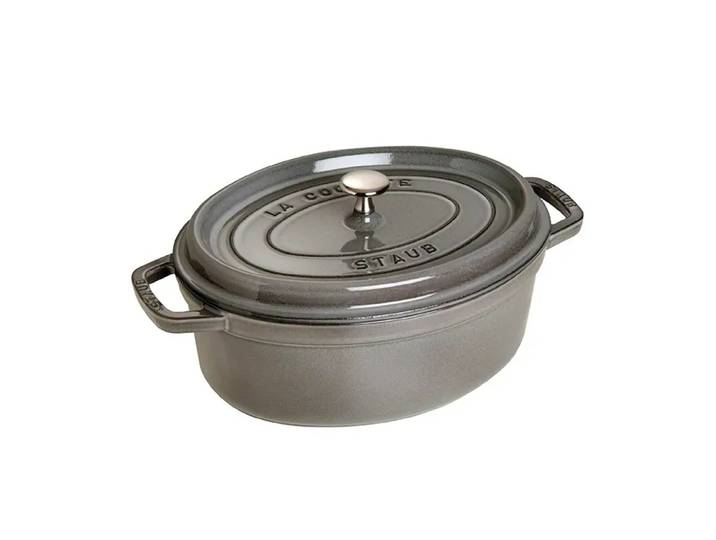 STAUB Cocotte en fonte ovale Staub 4,2 l gris