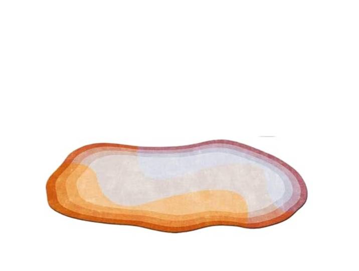 NJIEzhao Minimalistischer, unregelmäßiger Wohnzimmer-Dekorationsteppich Home Decor Schlafzimmer Nachttisch Teppich Große Fläche Matte Rutschfeste waschbare Teppiche(Color4,300x400cm)