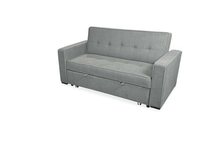 Somnia Descanso - 2-Sitzer-Sofa, Modell Wolga, modernes und Elegantes Design, praktisch und funktional, mit Armlehnen, Grau