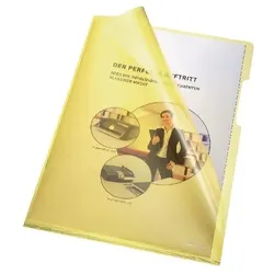 Bene Klarsichthülle DIN A4 Gelb PVC (Polyvinylchlorid) 150 Mikron 100 Stück