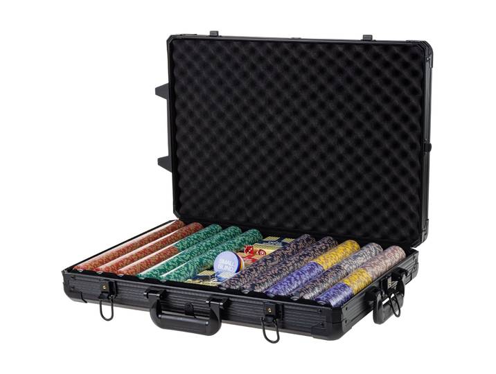 Pokerkoffer FTM PRO Black Edition - Farbe: Schwarz - Poker-Set