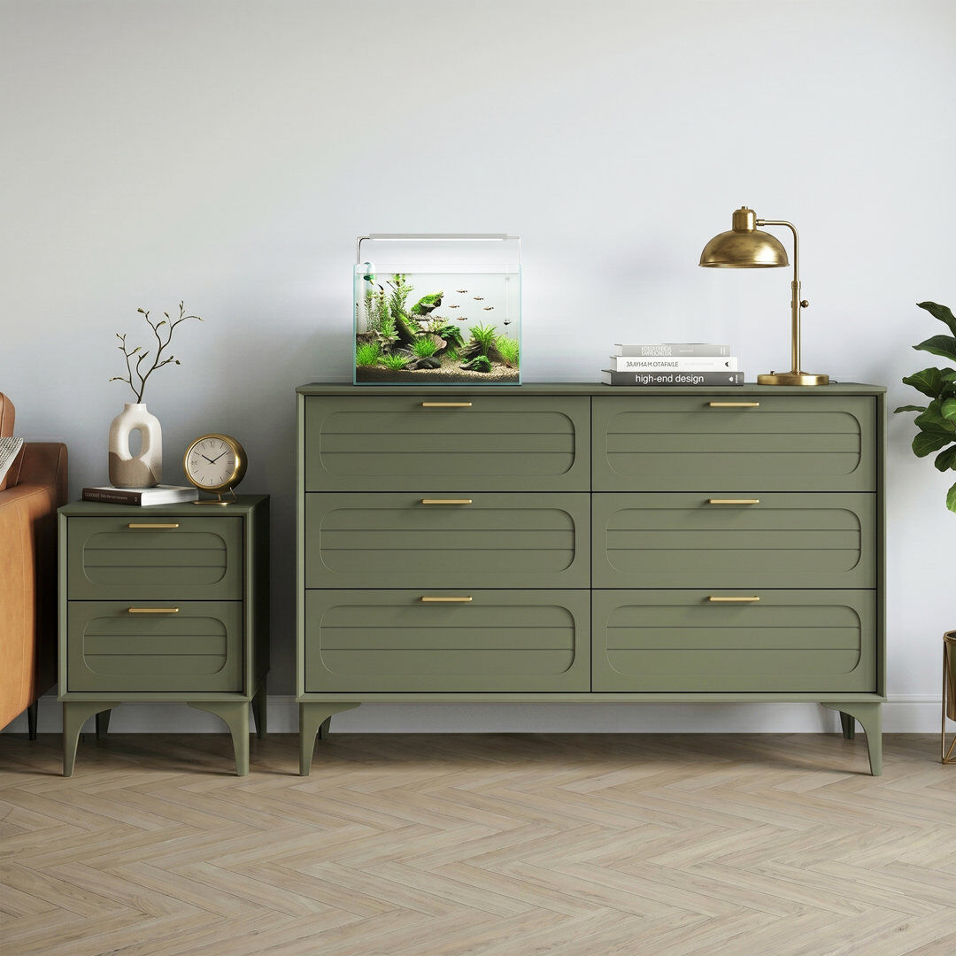 Ebern Designs Curtis Serenity Storage Bedroom Set Kale Green