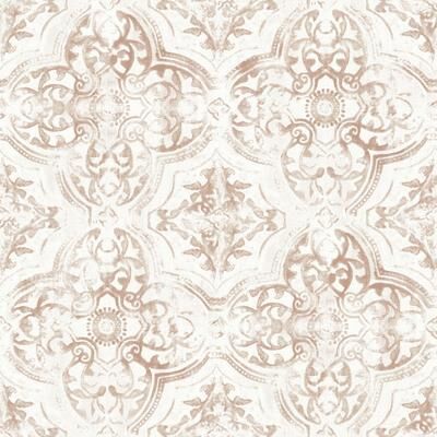 York Wallcoverings Quartet Off White & Tan Wallpaper
