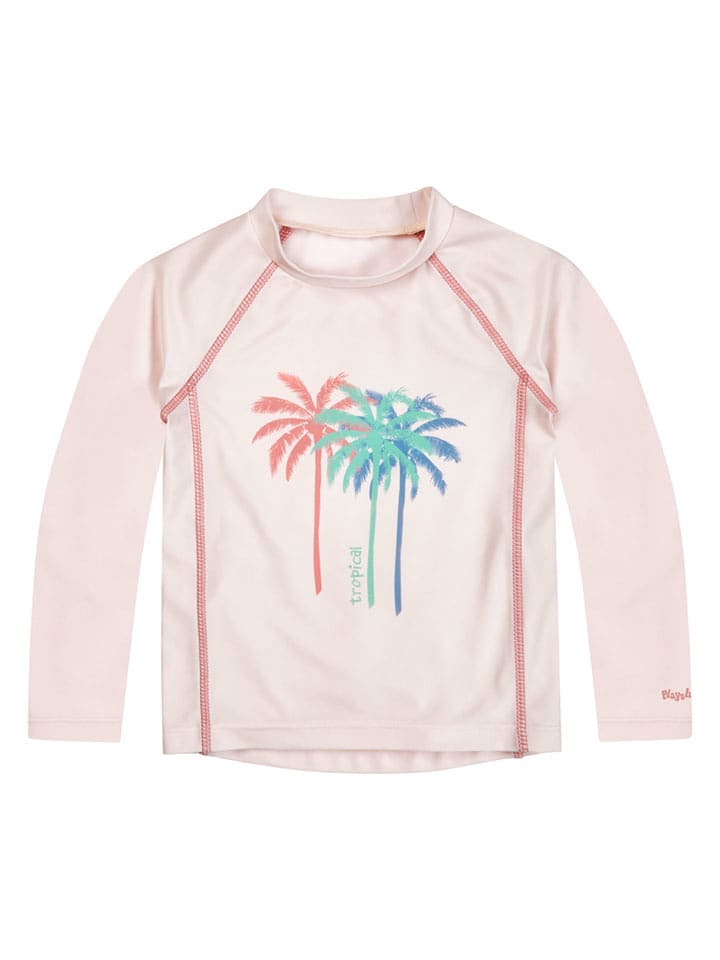 Playshoes Badeshirt "Palmen" in Creme - 146/152