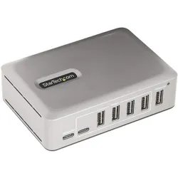 StarTech 7-PORT USB-C HUB SELF-POWERED (USB-C, 7 Ports), Dockingstation + USB Hub, Silber