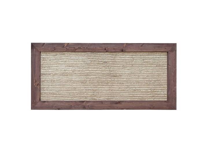 Tête de lit en jute et bois massif dans les tons sombres 100x74cm