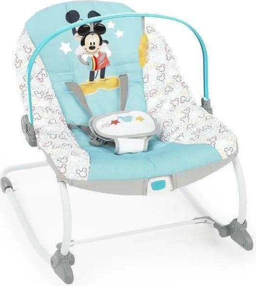 Disney Baby Mickey My Best Friend Uitbreidbare Schommelstoel met 2 speeltjes en automatische vibratiefunctie