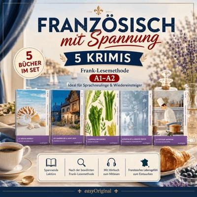 Französisch mit Spannung: 5 moderne Krimis A1-A2 (+ Audio-Online), Set von Louise Delaunay, EasyOriginal Verlag, 978-3-99197-042-2