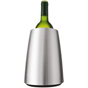 Vacu-Vin Flaschenkühler 3649360 Elegant, Edelstahl, Aktiv Weinkühler mit Kühlmanschette, silber