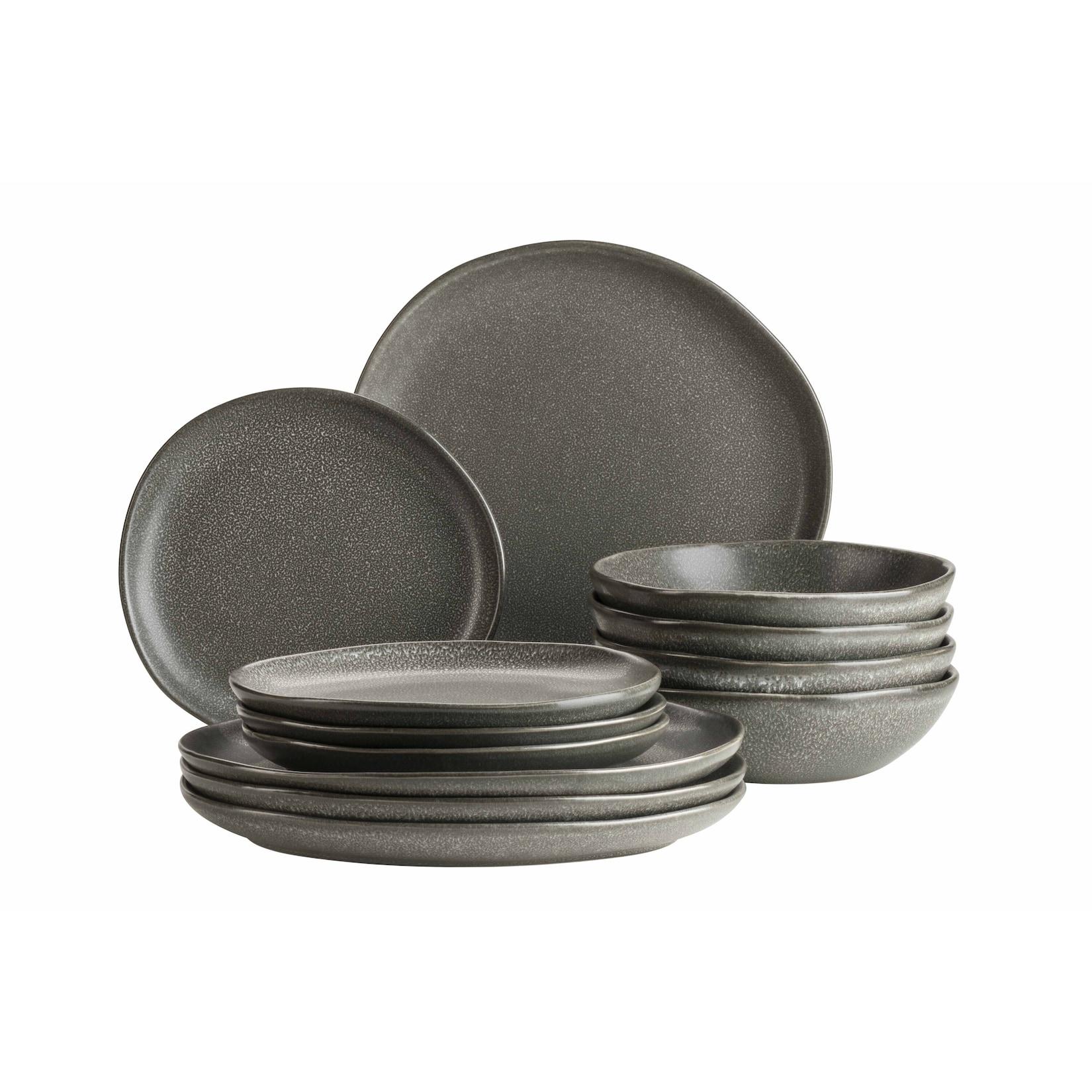Mäser Tellerset, Keramik Marlena Grau