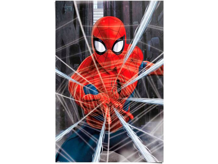 Poster REINDERS Marvel Spiderman - gotcha , rot (farbe bild(er): rot), B:61cm H:91,5cm T:0,1cm, Papier, Bilder, Poster