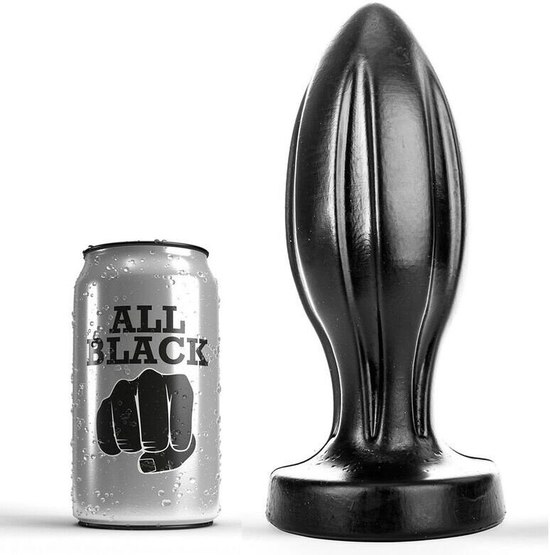 all black bouchon anal tout noir 21cm