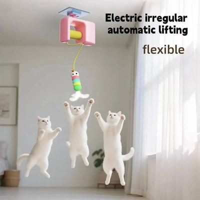 Inspire Essentials Smart Hanging Feather Cat Toy With Automatic Swing Motion b