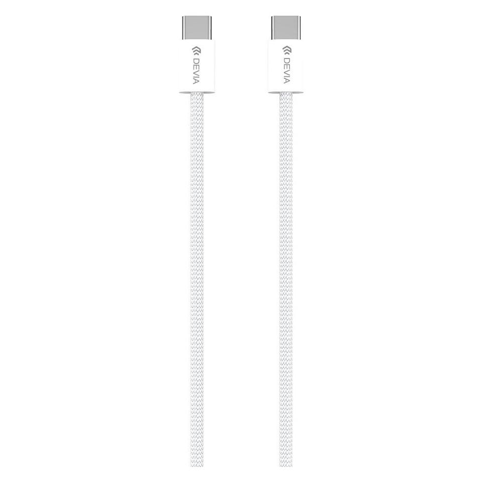 Devia Kabel Smart PD USB-C - USB-C 1,0 m 60W 3A weiss (1 m, 60 W) (6938595399381)