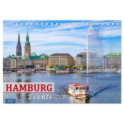 Hamburg Events (Tischkalender 2027 DIN A5 quer), CALVENDO Monatskalender