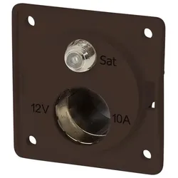 Kombisteckdose 12V+ SAT braun