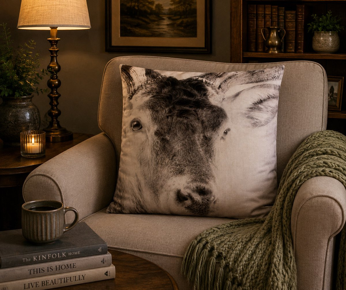 Velvet Rural Portraits Collection Kussenhoes - Hert - 45 x 45 cm