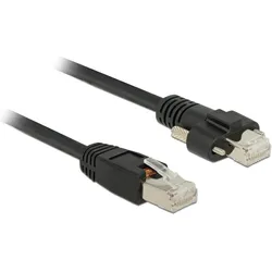 Delock Patchkabel: S/STP 3m schwarz (S/FTP, S/STP, STP, CAT6, 3 m), Netzwerkkabel