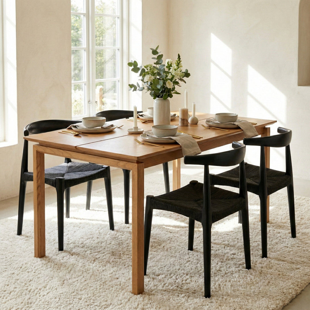 George Oliver Astor Rectangle Wood Dining Table Oak