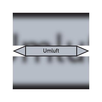 Rohrleitungskennzeichen Umluft - 270x37 mm Folie selbstklebend