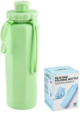 Uplifted Finds 600ML High Performance Collapsible Silicone Water Bottle green