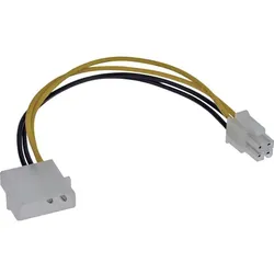 INLINE Stromadapter intern, 4pol Netzteil zu 4pol Mainboard, 20cm