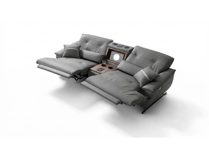 Xlmoebel Sofa Relax Multimedia Couch mit LED und verstellbaren Funktionen, 2-Sitzer Sofa 1 Teile, Made in Europa