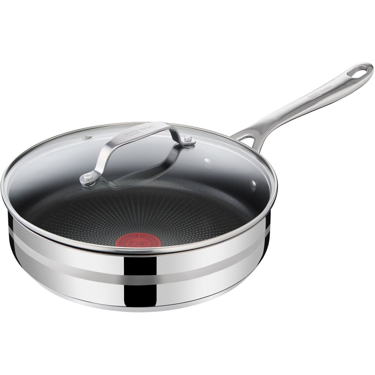 Tefal Schmorpfanne by Jamie Oliver Cook Smart edelstahl, Ø 25cm, mit Glas-Deckel