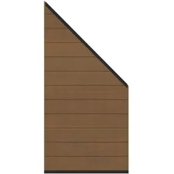 TraumGarten SYSTEM Platinum Zaun Anschluss Set Teak Braun